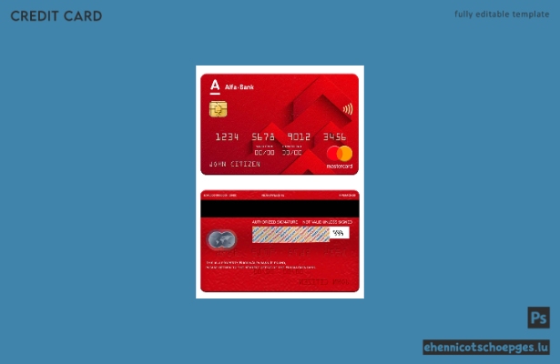 Beispielvorschau der russischen Alfa Bank Mastercard